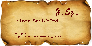 Heincz Szilárd névjegykártya